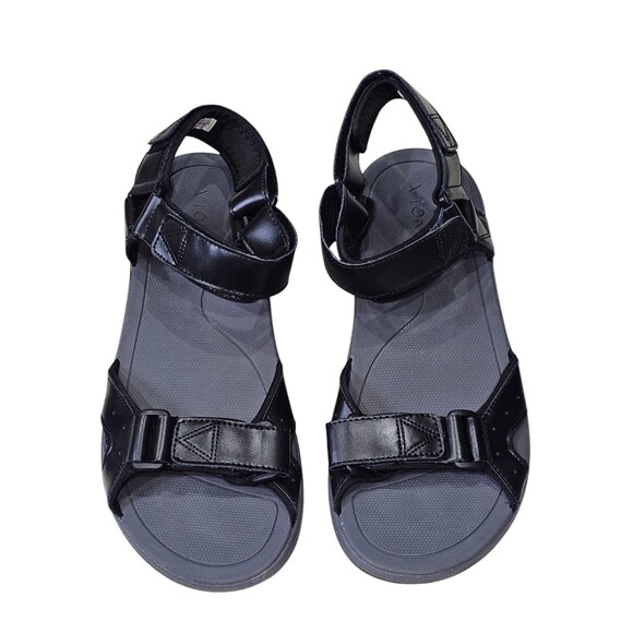 Vionic Men\'s Size 9 Canoe Leo Black Leather Straps Sport Sandals Comfort Shoe main image 6
